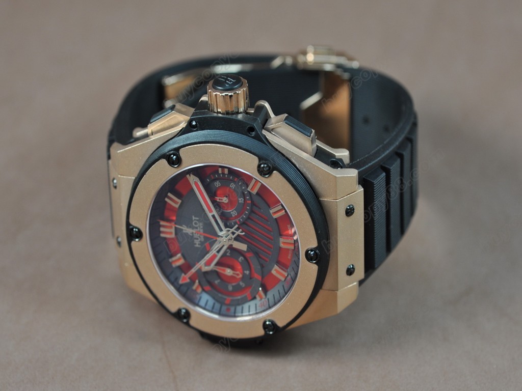 御博 【男性用】 Big Bang King Power RG/RU Red Asia 7750 自動機芯搭載.振頻每小時 28,800 次 2