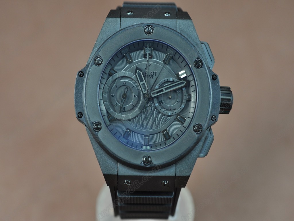 御博 【男性用】Big Bang King Power PVD/RU Black Asia 7750 自動機芯搭載.振頻每小時 28,800 次0