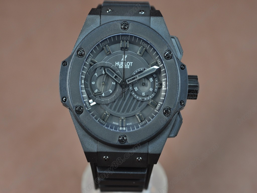 御博 【男性用】Big Bang King Power PVD/RU Black Asia7750 自動機芯搭載.振頻每小時 28,800 次0