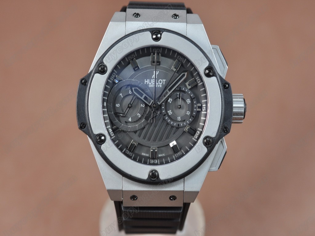 御博 【男性用】Big Bang King Power SS/RU Black Asia 7750 自動機芯搭載.振頻每小時 28,800 次0