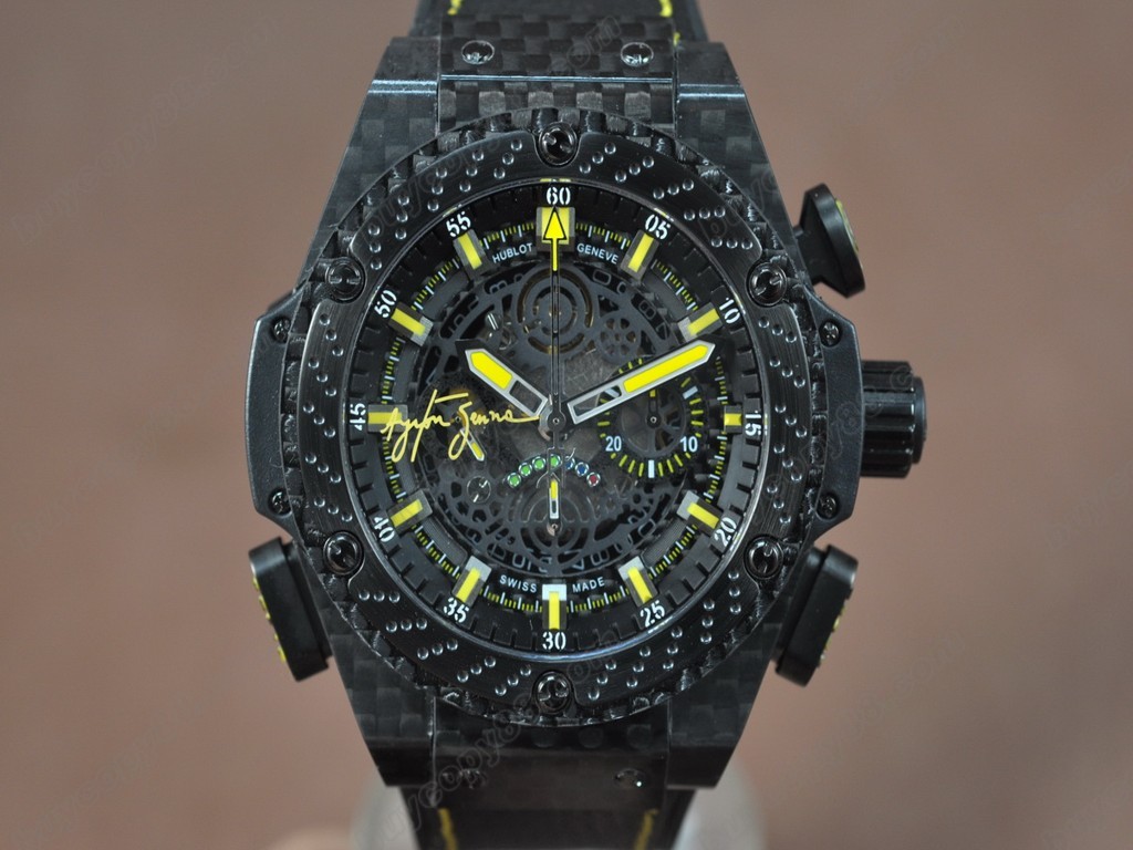 御博 【男性用】 Big Bang King Power F1 Limited Carbon case Black A-7750 自動機芯搭載.振頻每小時 28,800 次0