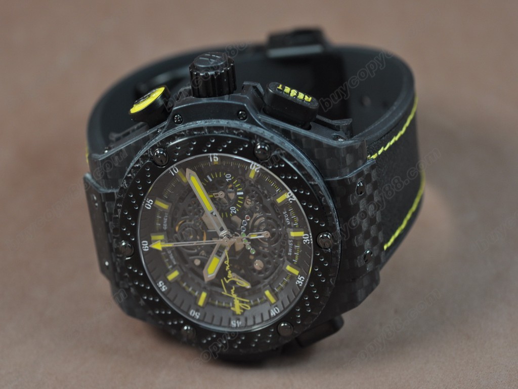 御博 【男性用】 Big Bang King Power F1 Limited Carbon case Black A-7750 自動機芯搭載.振頻每小時 28,800 次2