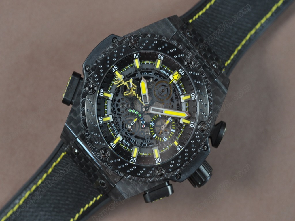 御博 【男性用】 Big Bang King Power F1 Limited Carbon case Black A-7750 自動機芯搭載.振頻每小時 28,800 次3