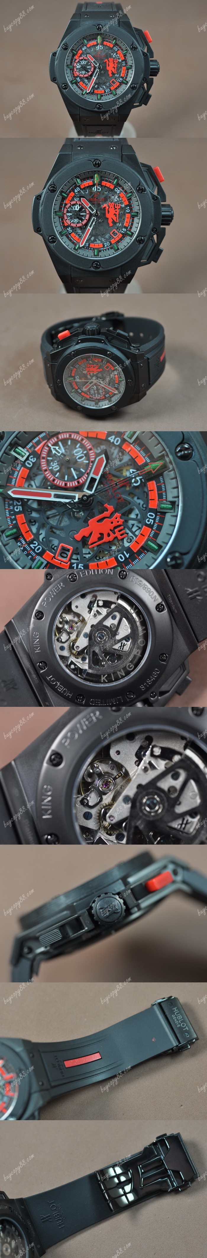 御博Hublot Big Bang King Power Limited PVD/RU Skeleton dial A-7750自動機芯搭載0