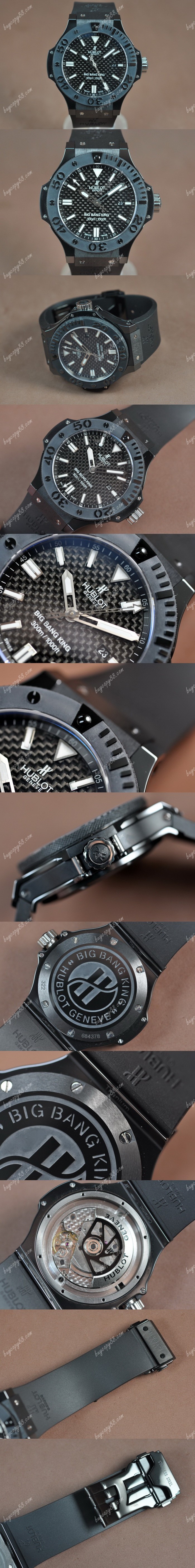 御博Hublot Big Bang King Full Ceramic Carbon Fibre dial A-7750自動機芯搭載0
