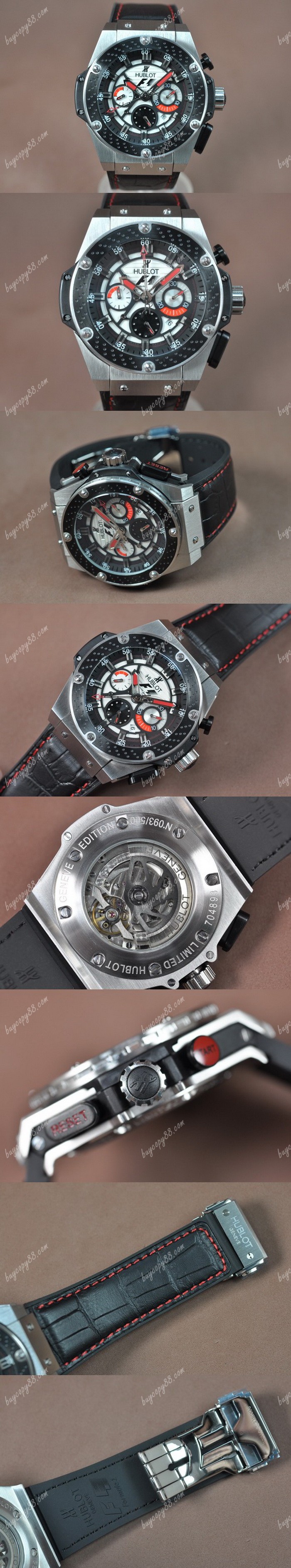 御博Hublot Big Bang King Power F1 SS/LE White dial Asia自動機芯搭載0