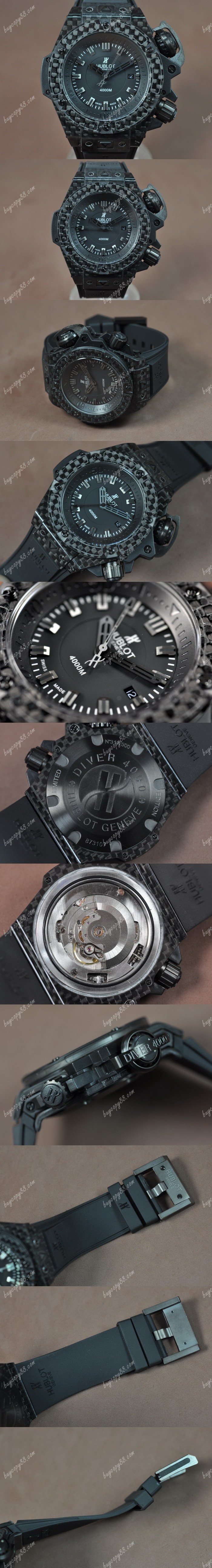 御博Hublot King Power Oceangraphic 4000m Carbon Fibre RU Black A2824-2自動機芯搭載0