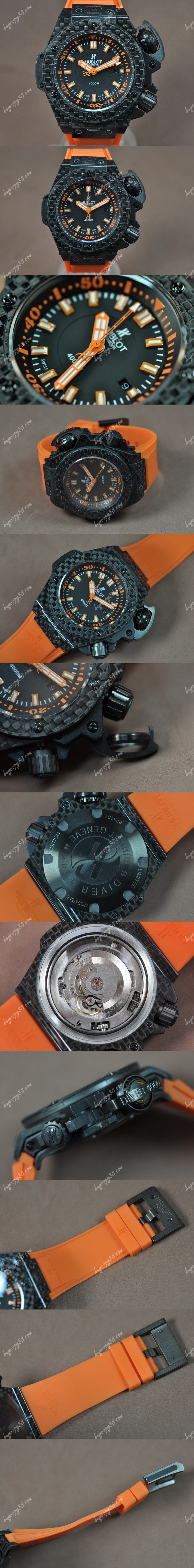 御博Hublot King Power Oceangraphic 4000m Carbon Fibre RU Black A2824-2自動機芯搭載0