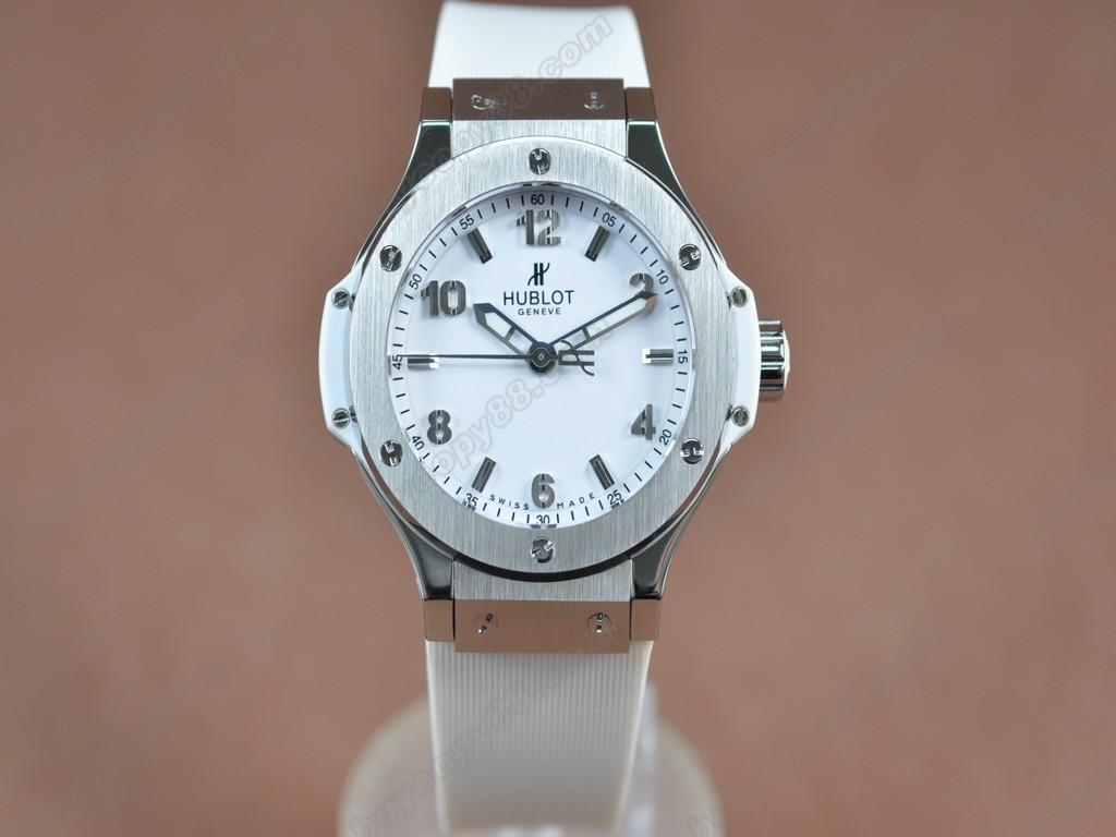 御博 【男性用】Big Bang 38mm SS/Ru All White Swiss 石英機芯搭載0