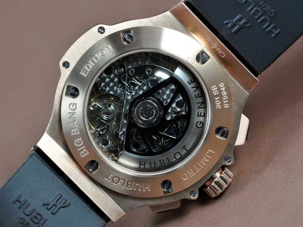 御博 【男性用】 Big Bang RG/RU Bez Black Asia 7750自動機芯搭載1