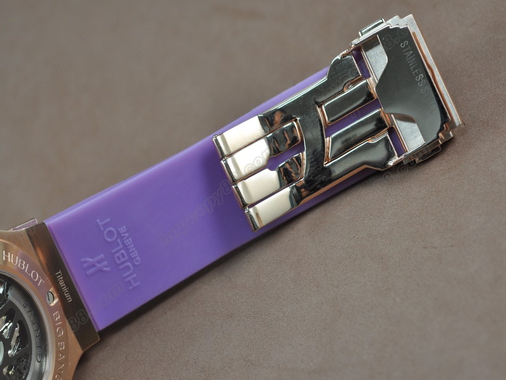 御博 【男性用】Big Bang Aspen RG/SQ Pink Diam White Asian 7750 自動機芯搭載7