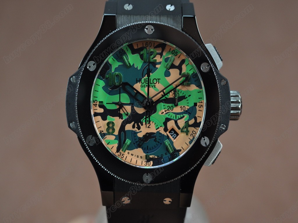 御博 【男性用】Big Bang Ceramic/RU/PVD/44mm Asian 7750 自動機芯搭載0