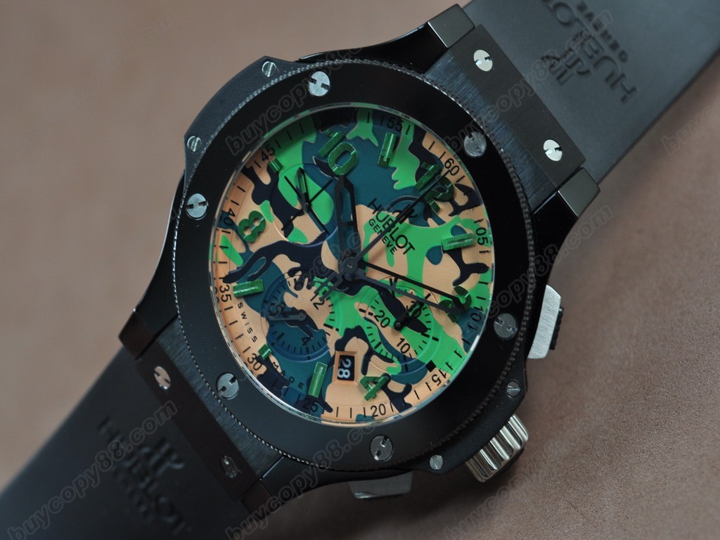 御博 【男性用】Big Bang Ceramic/RU/PVD/44mm Asian 7750 自動機芯搭載2