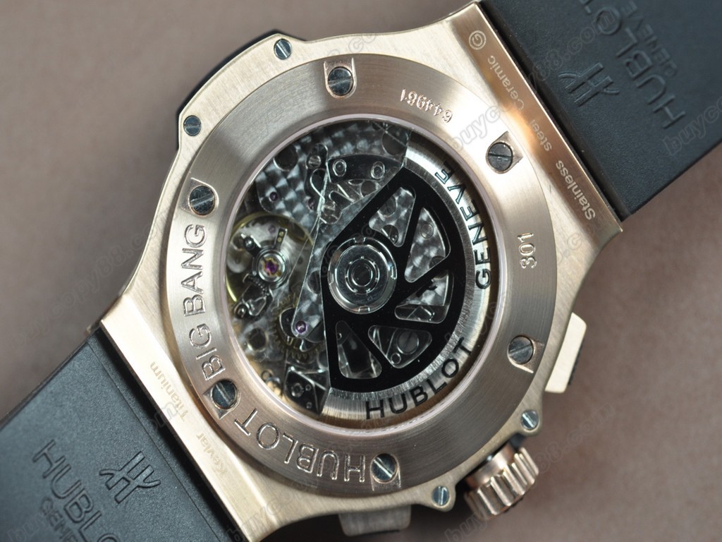 御博 【男性用】 Big Bang 44mm Full RG Black dial A-7750自動機芯搭載4