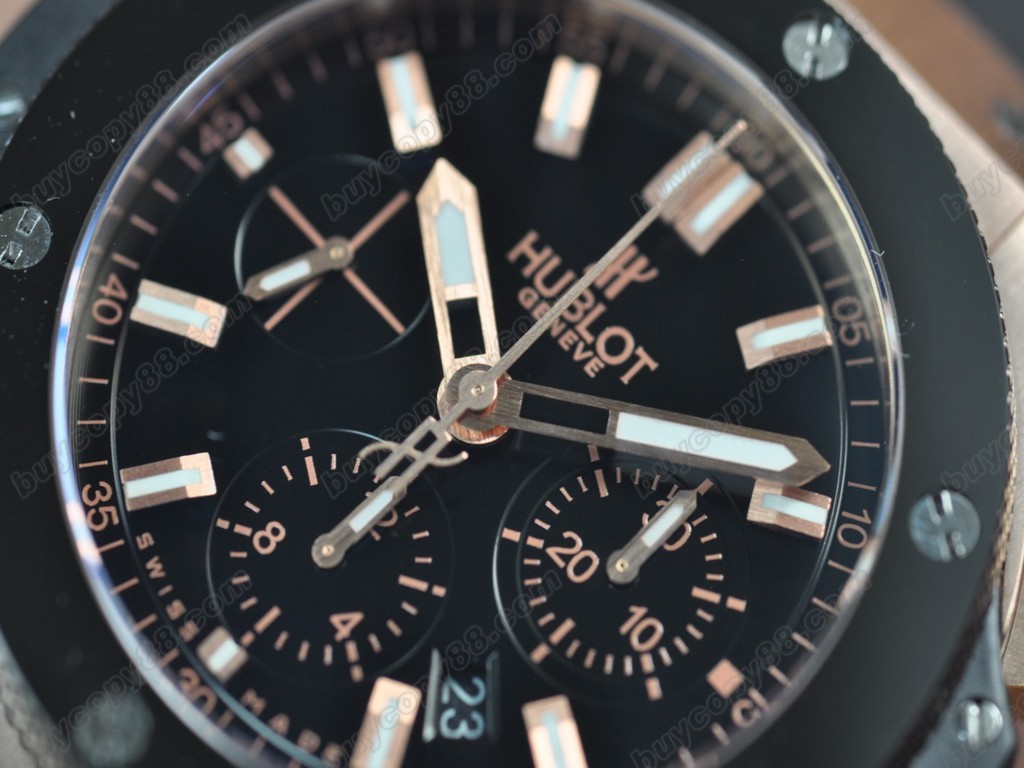 御博 【男性用】Big Bang 44mm RG/Ceramic bezel Black dial A-7750 自動機芯搭載8