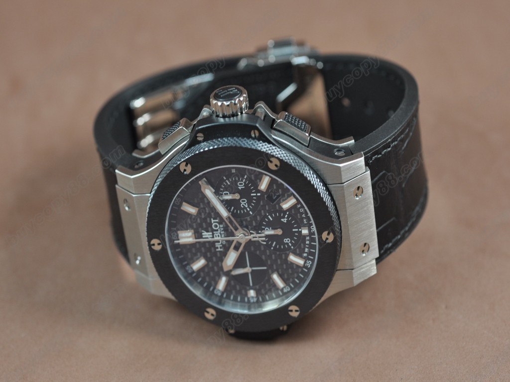 御博 【男性用】Big Bang 44mm SS/Ceramic bezel Carbon dial A-7750自動機芯搭載7