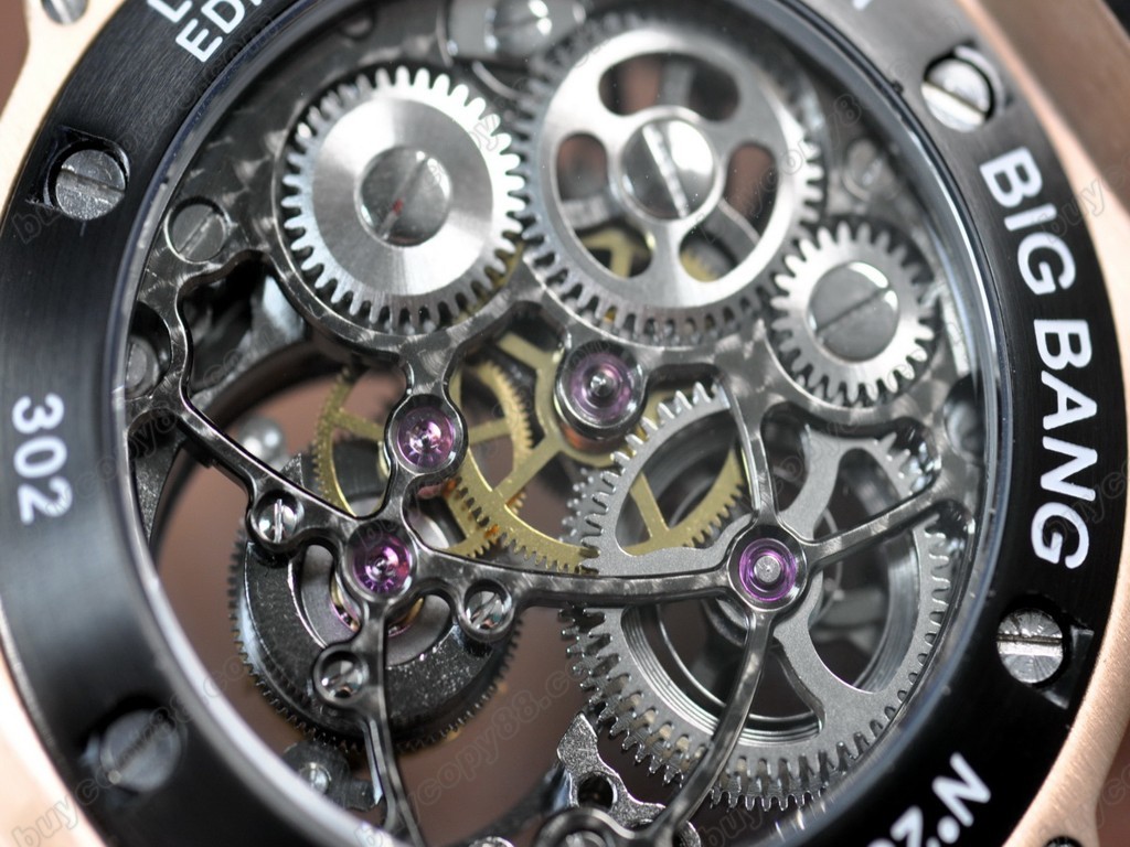 御博 【男性用】 BigBand 44mm RG/Ceramic Hollowing dial Tourbillon Asian Manual 手上鏈搭載5