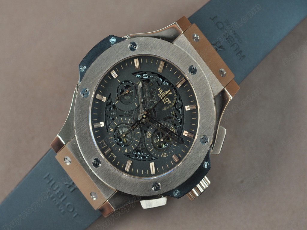 御博 【男性用】Big Bang RG Black dial A-7750 自動機芯搭載5