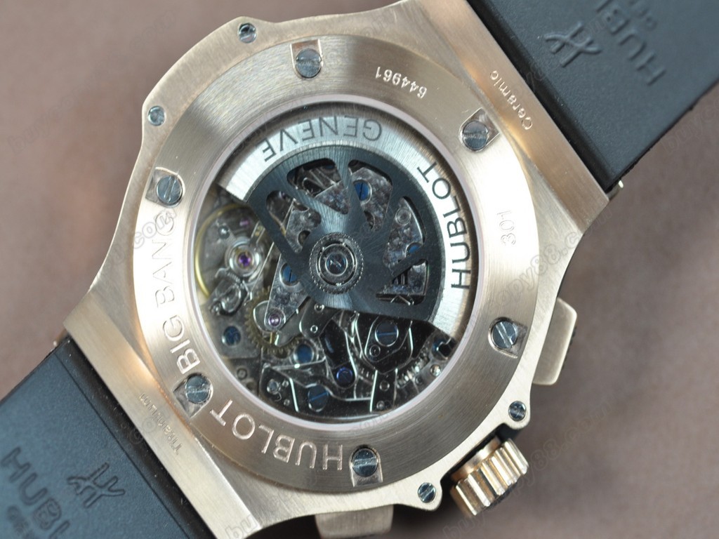 御博 【男性用】 Big Bang RG case Ceramic Bez Black dial A-7750自動機芯搭載 4