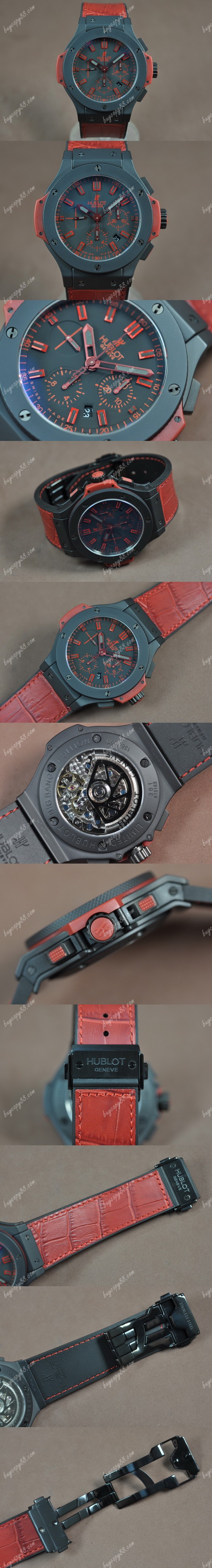 御博Hublot Big Bang 44mm Full Ceramic Black Dial A-7750自動機芯搭載0