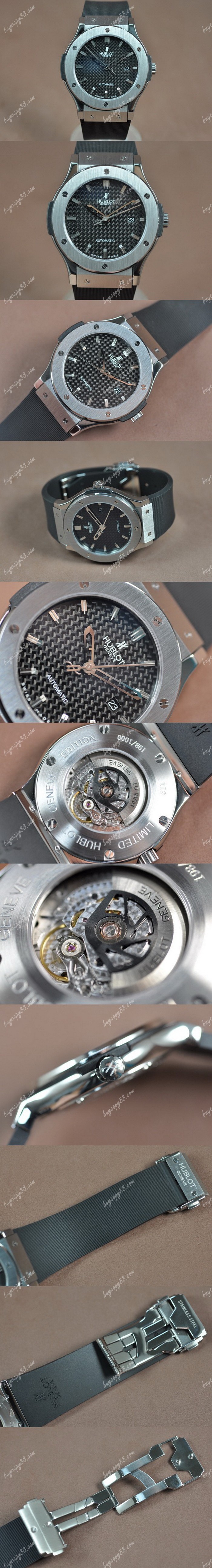  御博Hublot Big Bang 45mm SS/RU Carbon Fiber dial A-2824-2自動機芯搭載0