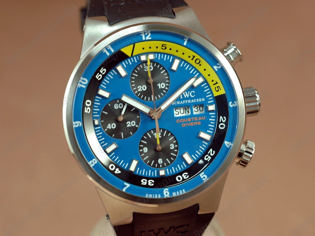 IWC【男性用】2008 Cousteau Divers Chrono SS Blue A-7750 自動機芯搭載1