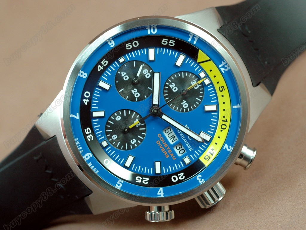 IWC【男性用】2008 Cousteau Divers Chrono SS Blue A-7750 自動機芯搭載5