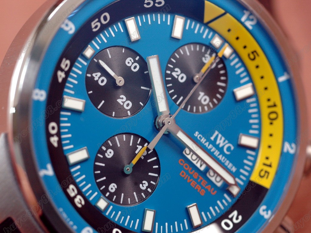 IWC【男性用】2008 Cousteau Divers Chrono SS Blue A-7750 自動機芯搭載12