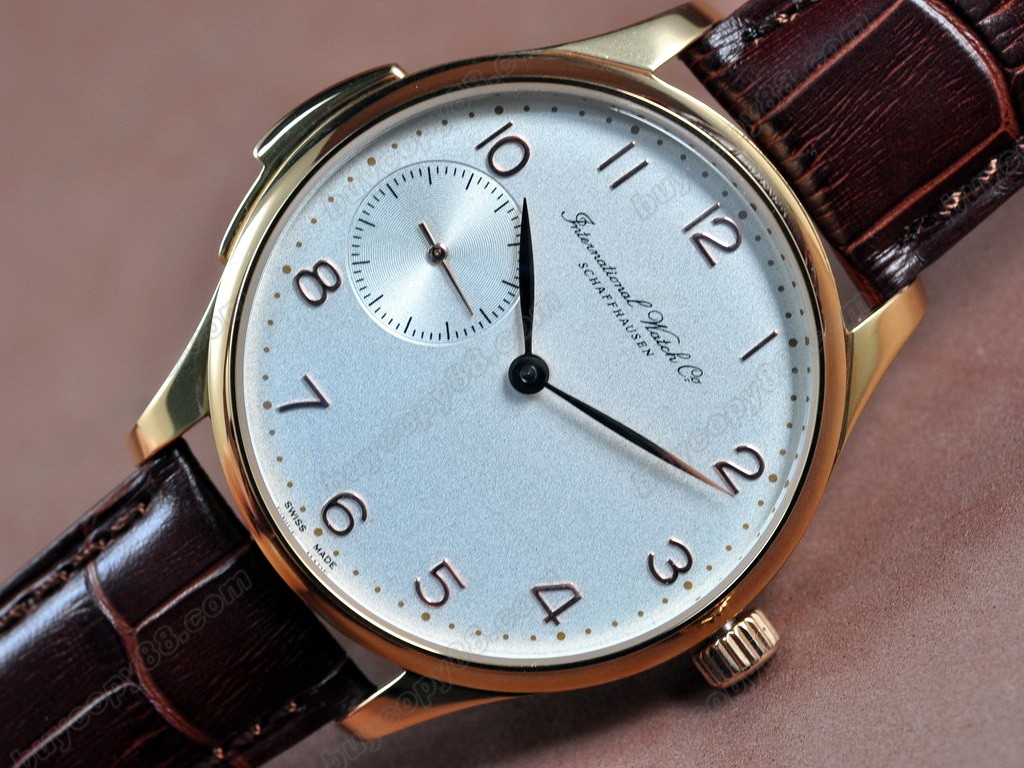 IWC【男性用】Portugese Handwind RG/LE White Asia 6498手上鏈搭載8