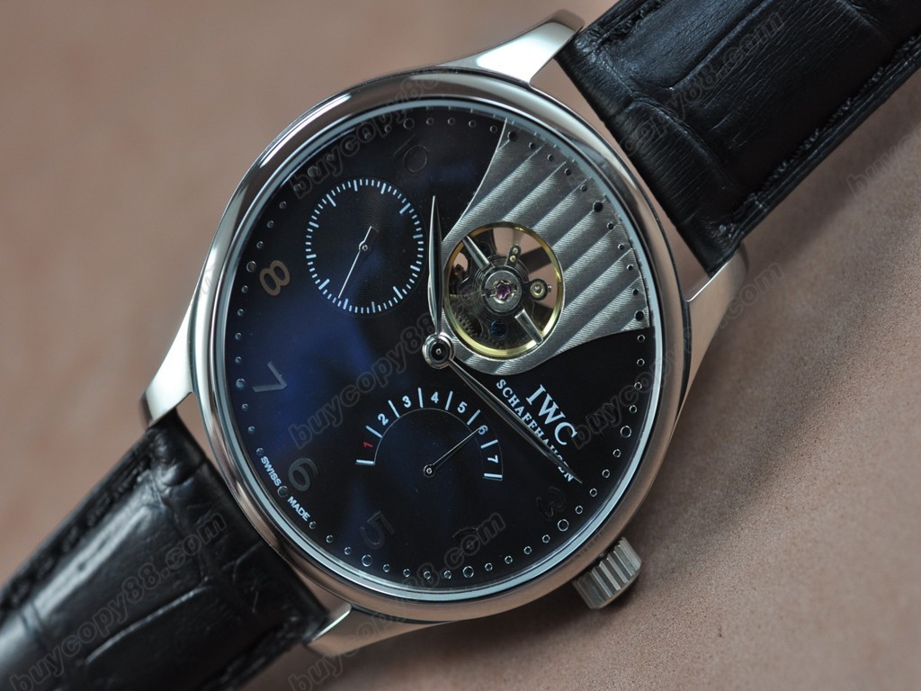 IWC【男性用】Portuguese Power Reserve SS/LE Black Asian 自動機芯搭載3