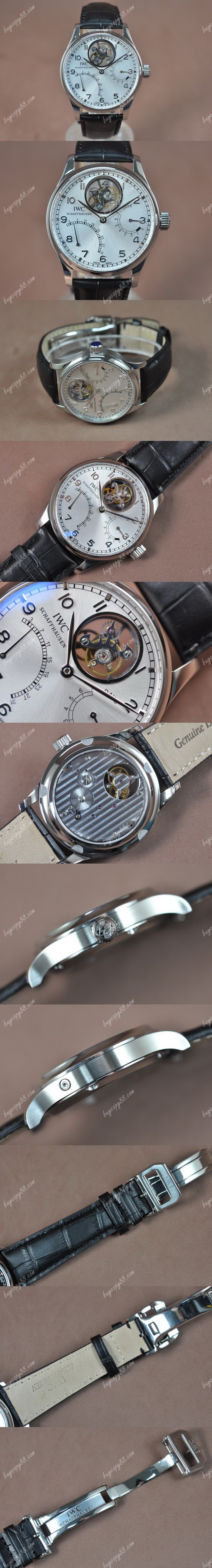 Iwc Portugese Mystere SS/LE Silver white dial Tourbillon Manual Handwind陀飛輪錶0
