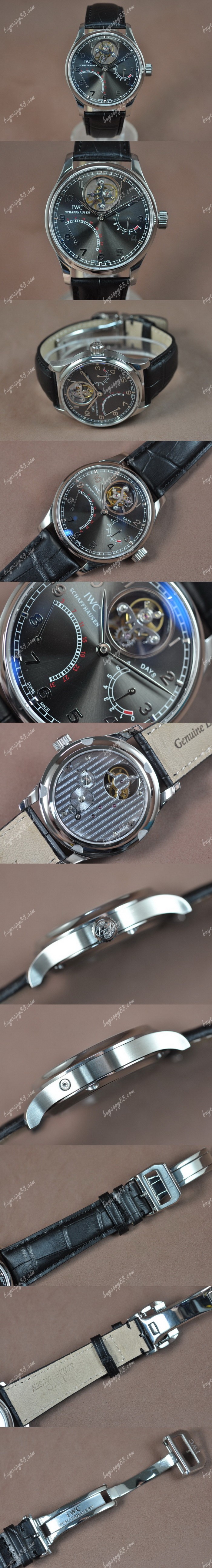Iwc Portugese Mystere SS/LE Matel Grey dial Tourbillon Manual陀飛輪錶0