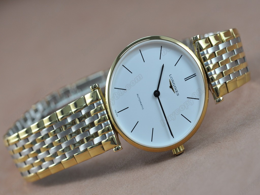 浪琴錶【男性用】 Man La Grande Classique TT White Swiss Eta 2671-2 自動機芯搭載　3