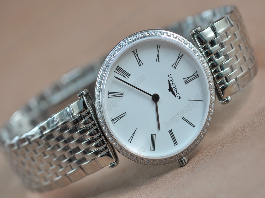 浪琴錶【男性用】 Man La Grande Classique SS/SS/Diam White Swiss 石英機芯搭載3