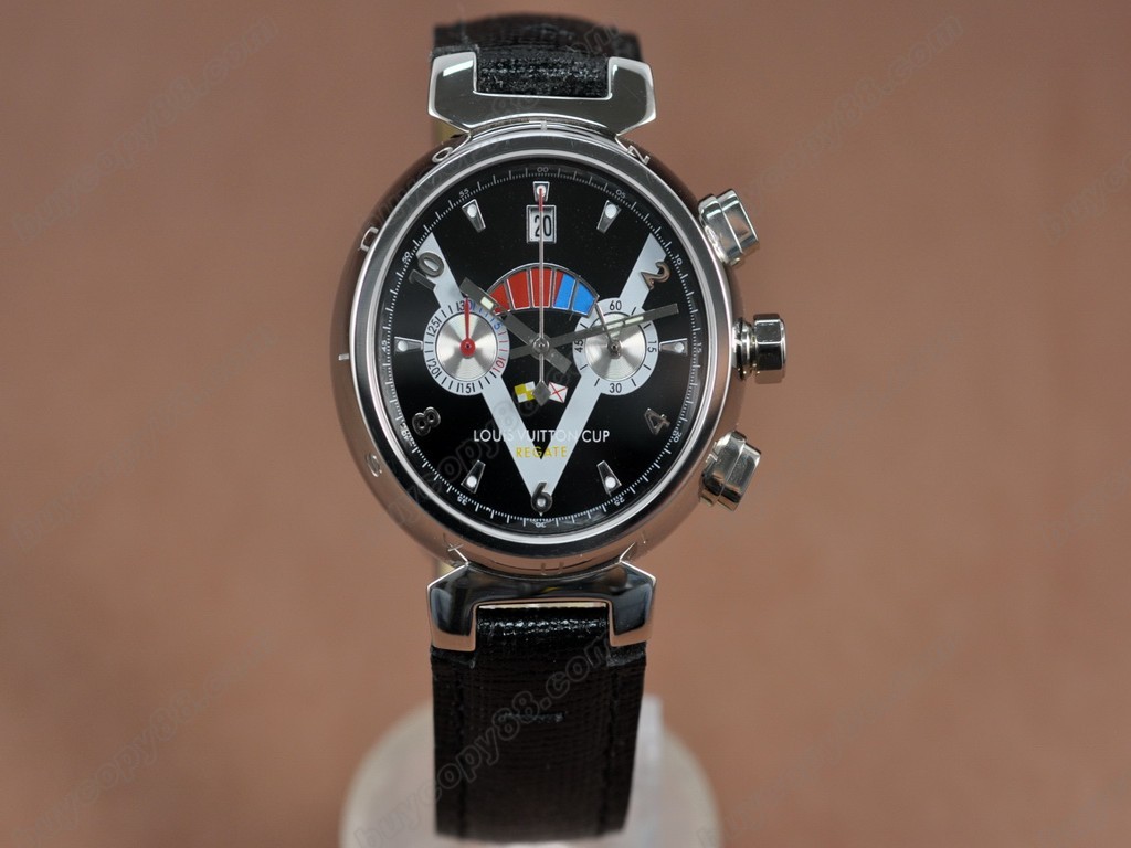 路易威登【男性用】Tambour SS/LE/Black Japan OS20 石英機芯搭載7