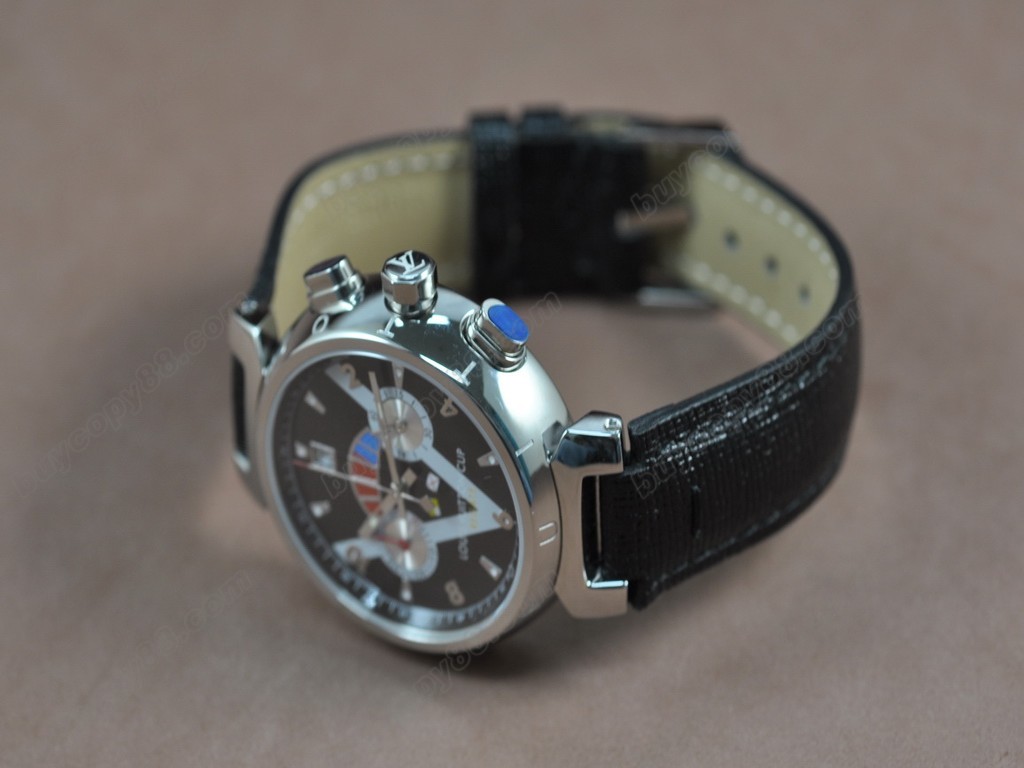 路易威登【男性用】Tambour SS/LE/Black Japan OS20 石英機芯搭載5