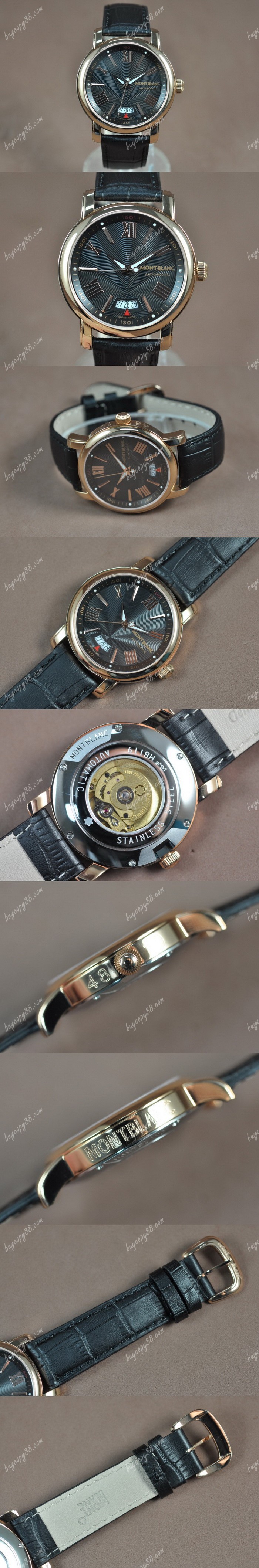  萬寶龍MontBlanc Star 4810 玫瑰金/LE Black dial Swiss 2824-2自動機芯搭載0