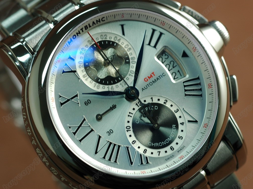 萬寶龍【男性用】Star Chrono GMT Limited Ed SS/SS White A-7750自動機芯搭載 5