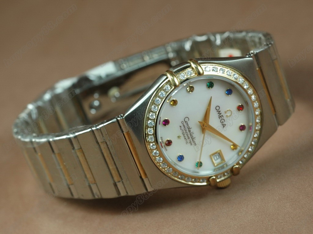 自動機芯搭載18K Wrapped TT Constellation Ladies MOP Wht Diam Bez/2836自動機芯搭載      2