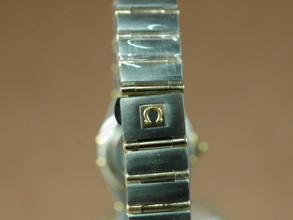 歐米茄 【女性用】 18K Wrapped TT Men Diam Bezel Gold Diamond Eta 2671自動機芯搭載　0