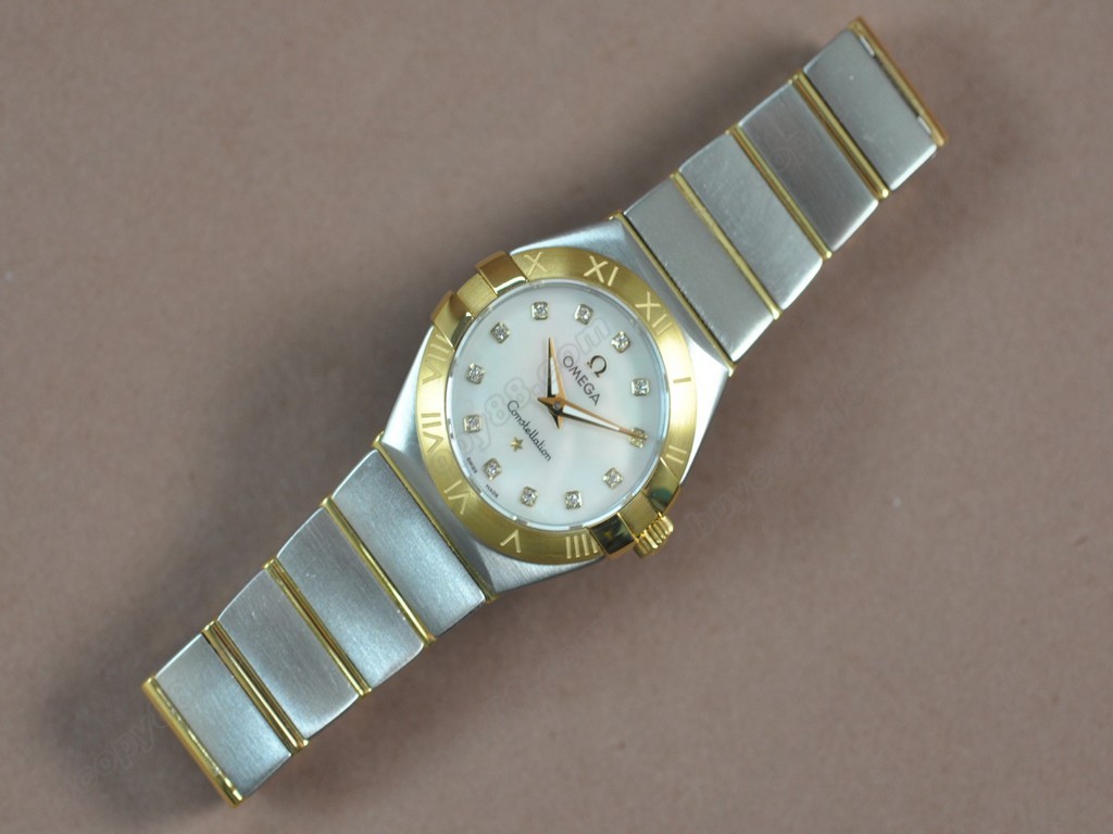 歐米茄 【女性用】 Constellation 28mm TT Pearl white dial Swiss ronda 石英機芯搭載1