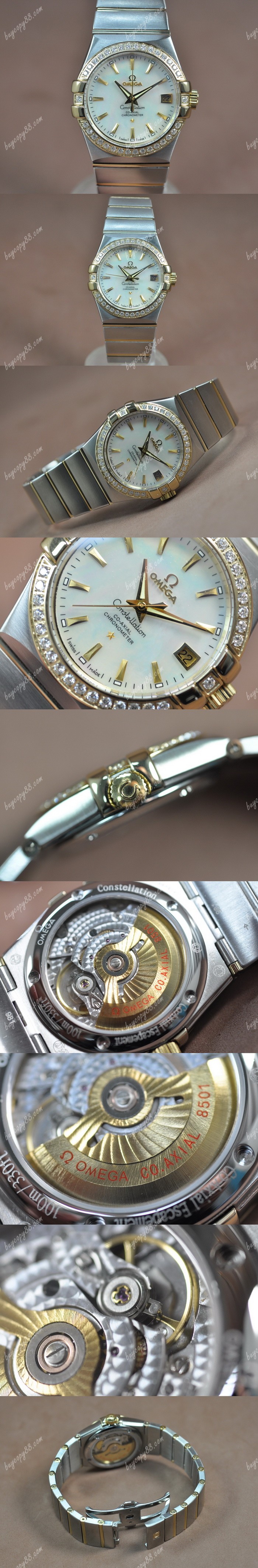 歐米茄Omega Constellation 36mm 18K Wrapped TT Pearl White Dial A-2824-2自動機芯搭載0