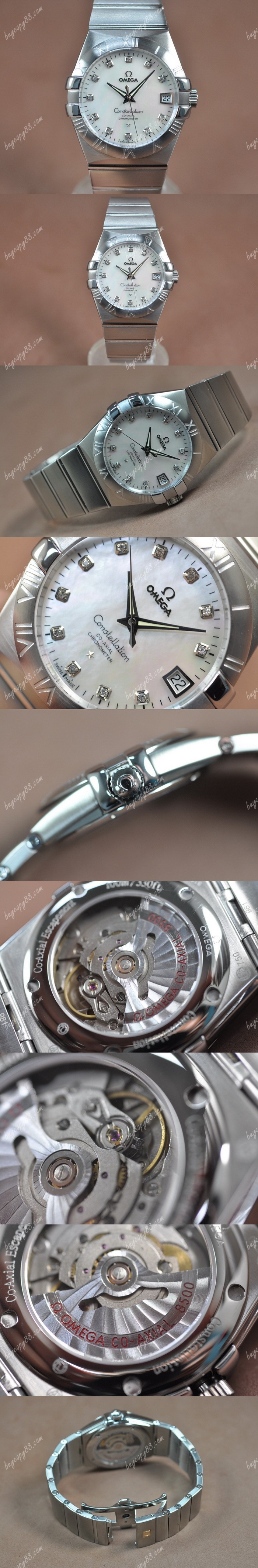 歐米茄Omega Constellation 39mm SS/SS Pearl White Dial A-2824-2自動機芯搭載0