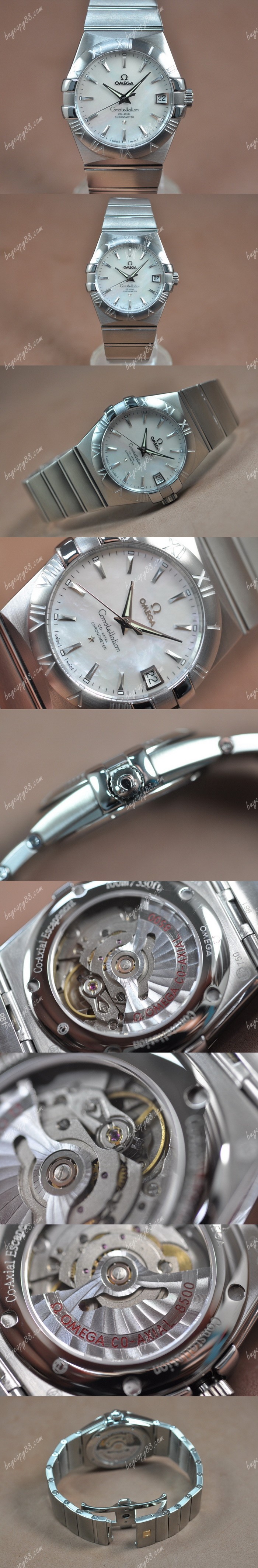 歐米茄Omega Constellation 39mm SS/SS Pearl White Dial A-2824-2自動機芯搭載0