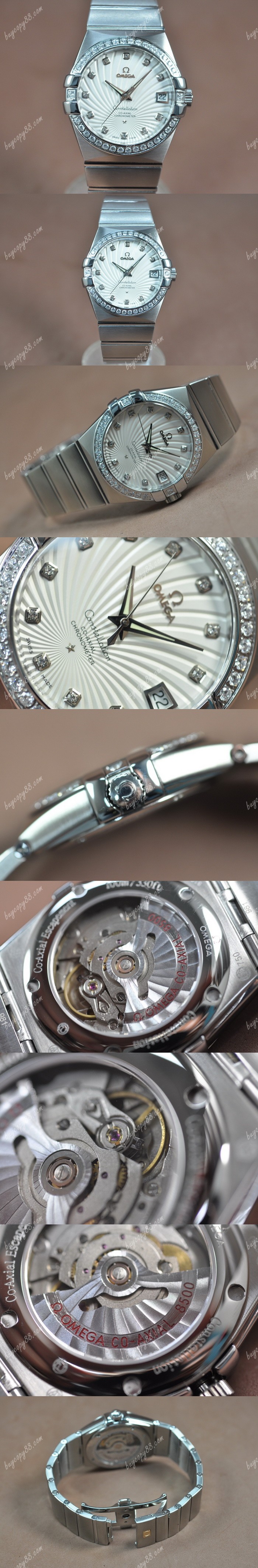 歐米茄Omega Constellation 39mm SS/SS/Diam White Dial A-2824-2自動機芯搭載0
