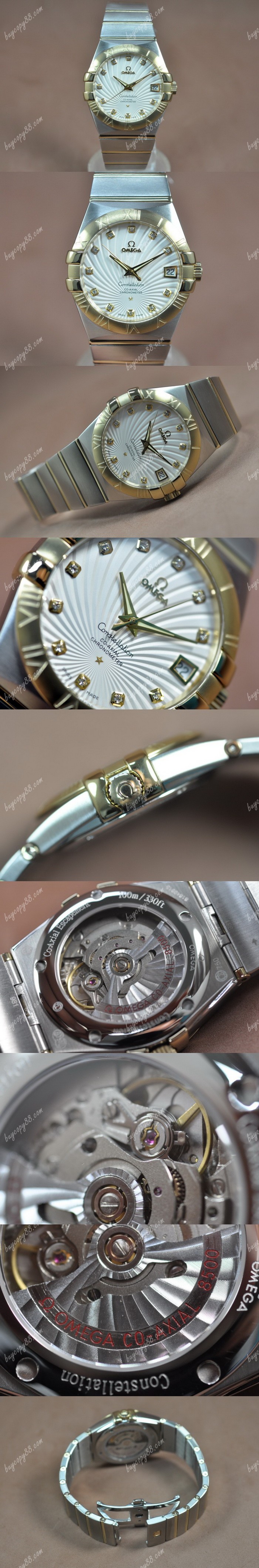 歐米茄Omega Constellation 39mm 18K Wrapped TT White Dial A-2824-2自動機芯搭載0