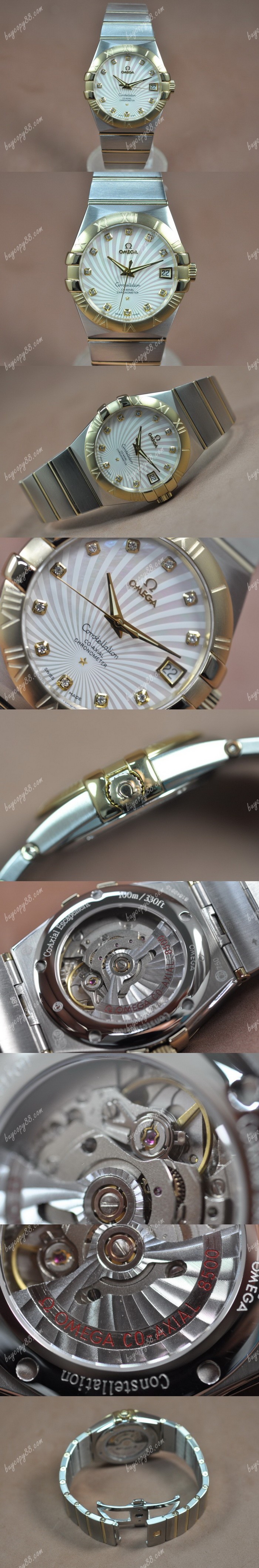  歐米茄Omega Constellation 39mm 18K Wrapped TT Pearl White Dial A-2824-2自動機芯搭載0