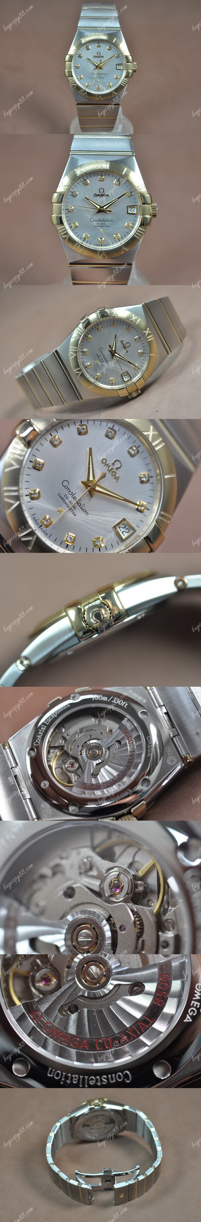 歐米茄Omega Constellation 39mm 18K Wrapped TT Silver White Dial A-2824-2自動機芯搭載0