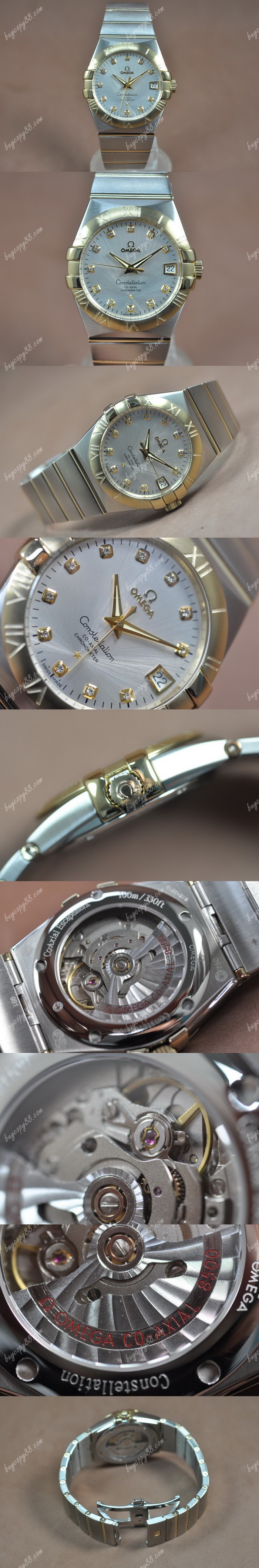  歐米茄Omega Constellation 39mm 18K Wrapped TT Silver White Dial A-2824-2自動機芯搭載0