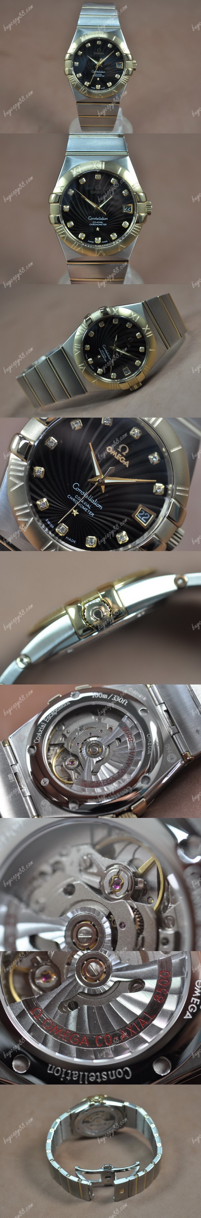 歐米茄Omega Constellation 39mm 18K Wrapped TT Black Dial A-2824-2自動機芯搭載0